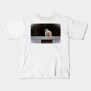 Resting Mourning Dove by Debra Martz Kids T-Shirt